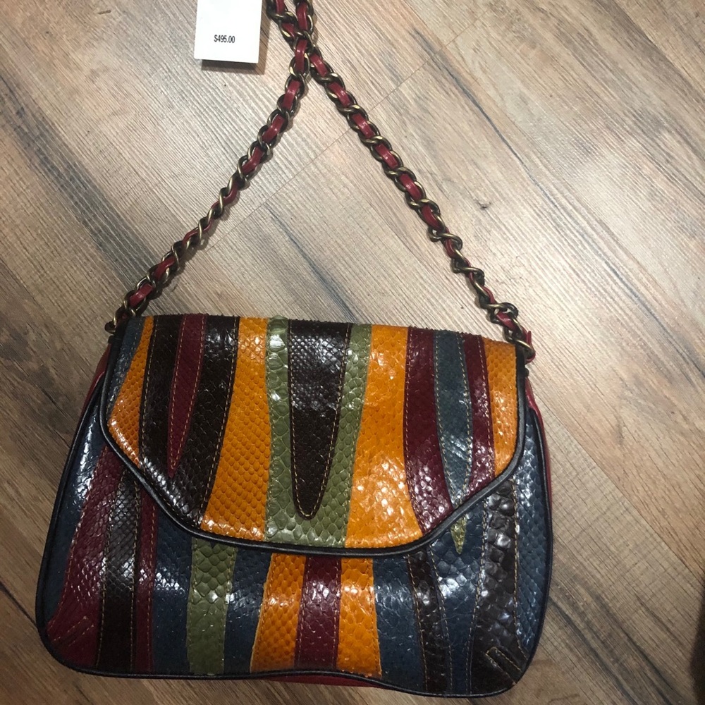 Isabella fiore snakeskin purse